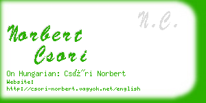 norbert csori business card
